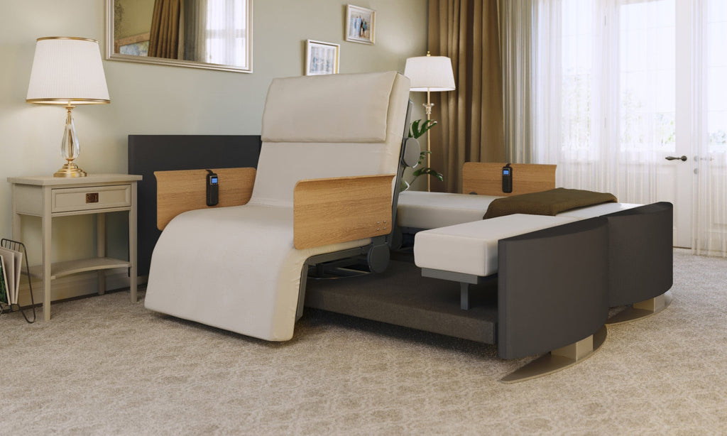 RotoBed Change Dual Electric Rotating Chair Bed - Independent Swivel & Assist Care Bed - Detail View 6