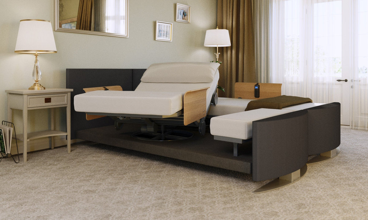 RotoBed Change Dual Electric Rotating Chair Bed - Independent Swivel & Assist Care Bed - Detail View 5