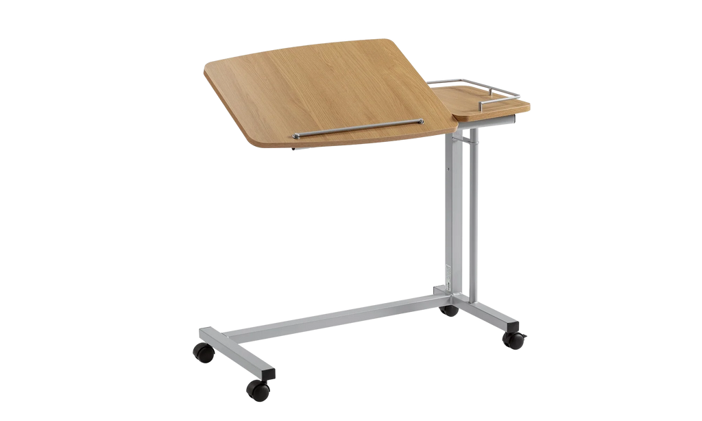 Opera Beds Premium Overbed & Chair Table - Heavy Duty Swivel Top Mobile Table - Main Product Image