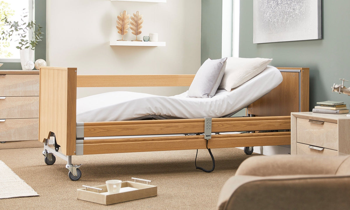 Opera Beds Classic Electric Profiling Care Bed - Height Adjustable Medical Nursing Bed - Detail View 3