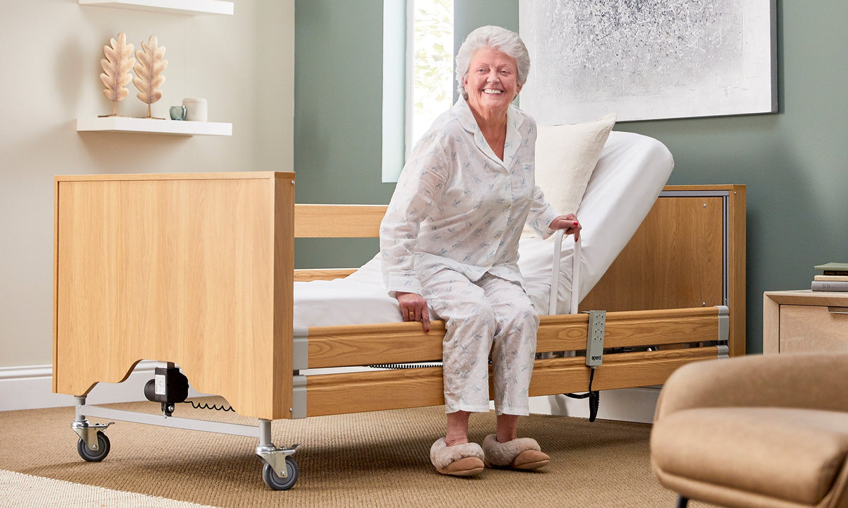 Opera Beds Classic Electric Profiling Care Bed - Height Adjustable Medical Nursing Bed - Detail View 6