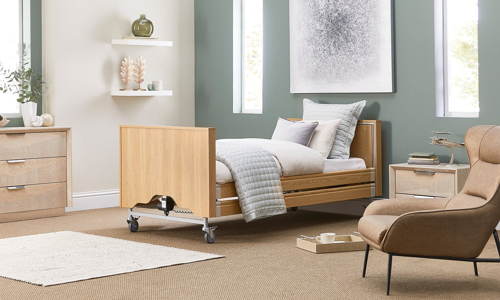 Opera Beds Classic Electric Profiling Care Bed - Height Adjustable Medical Nursing Bed - Detail View 7