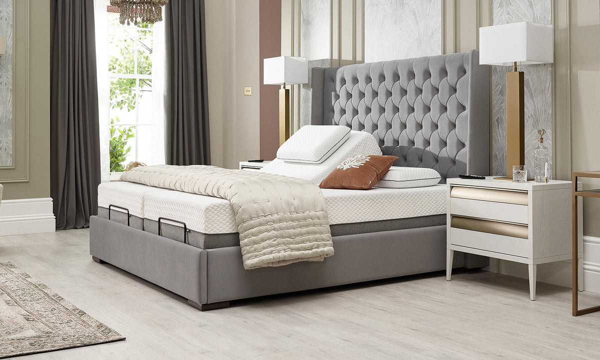 Opera Beds Kensington Premium Electric Adjustable Bed - Luxury Motorized Bedstead - Detail View 2