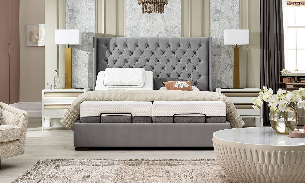 Opera Beds Kensington Premium Electric Adjustable Bed - Luxury Motorized Bedstead - Detail View 7