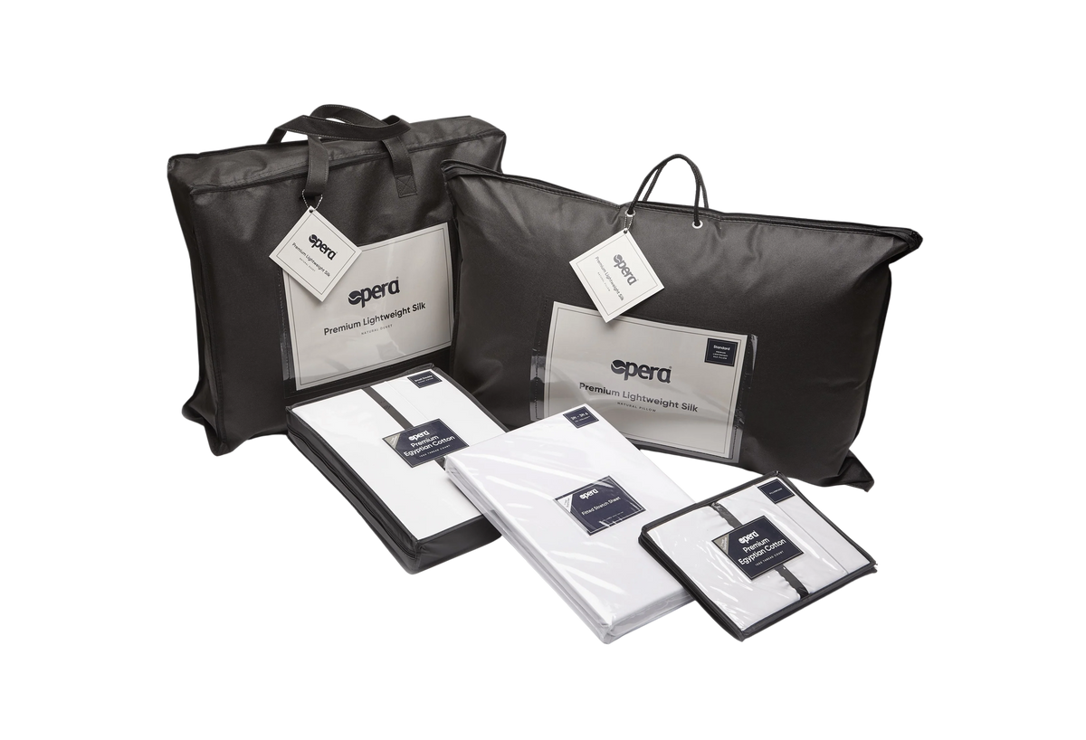 Opera Beds 100% Mulberry Silk Bedding Bundle - Luxury Hypoallergenic Duvet & Pillow - Detail View 3