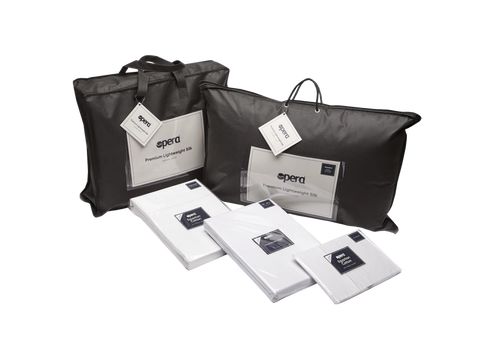 Opera Beds 100% Mulberry Silk Bedding Bundle - Luxury Hypoallergenic Duvet & Pillow - Detail View 2