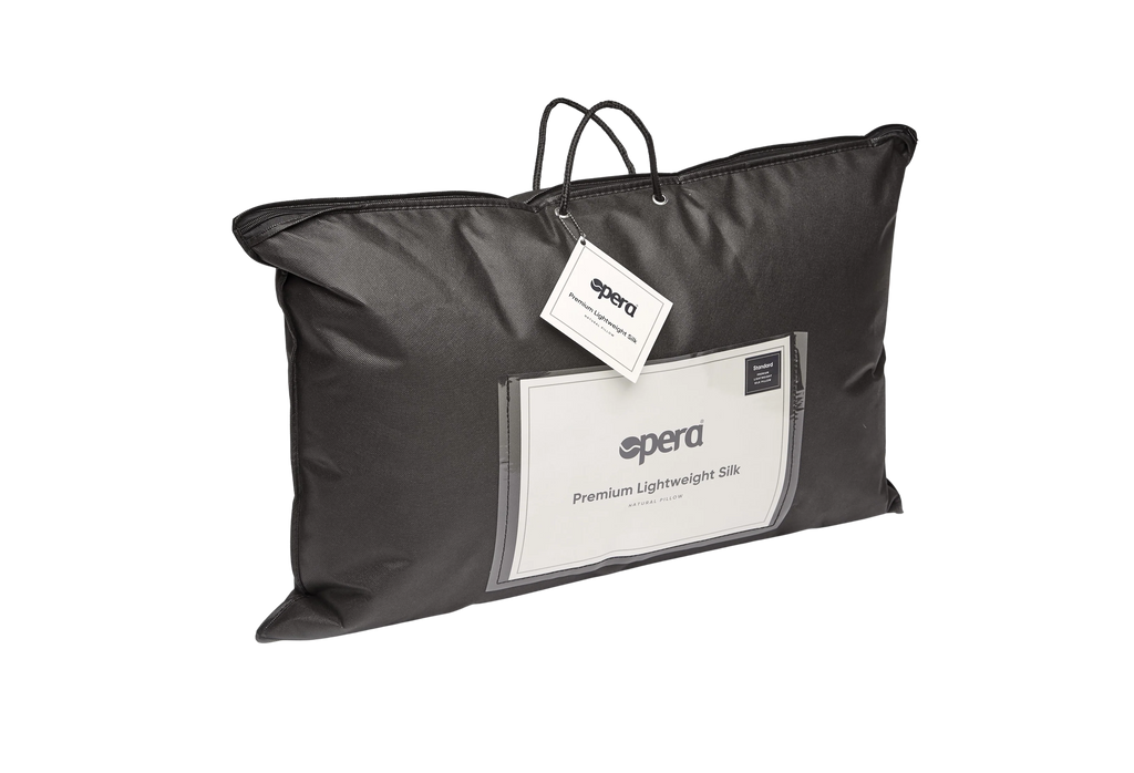 Opera Beds 100% Mulberry Silk Filled Pillow - Hypoallergenic Luxury Sleeping Pillow - Detail View 2