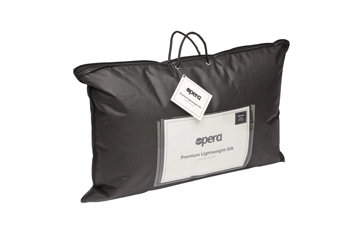 Opera Beds 100% Mulberry Silk Filled Pillow - Hypoallergenic Luxury Sleeping Pillow - Detail View 2