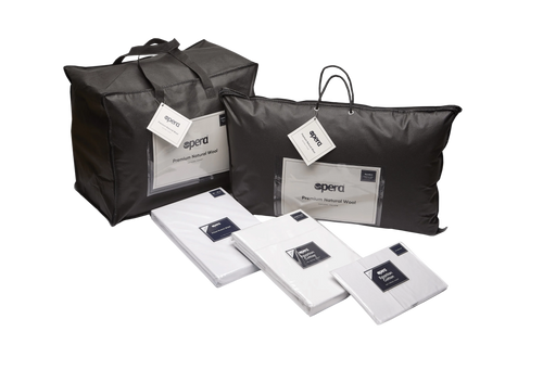 Opera Beds 100% British Wool Bedding Bundle - Temperature Regulating Duvet & Pillow - Detail View 2