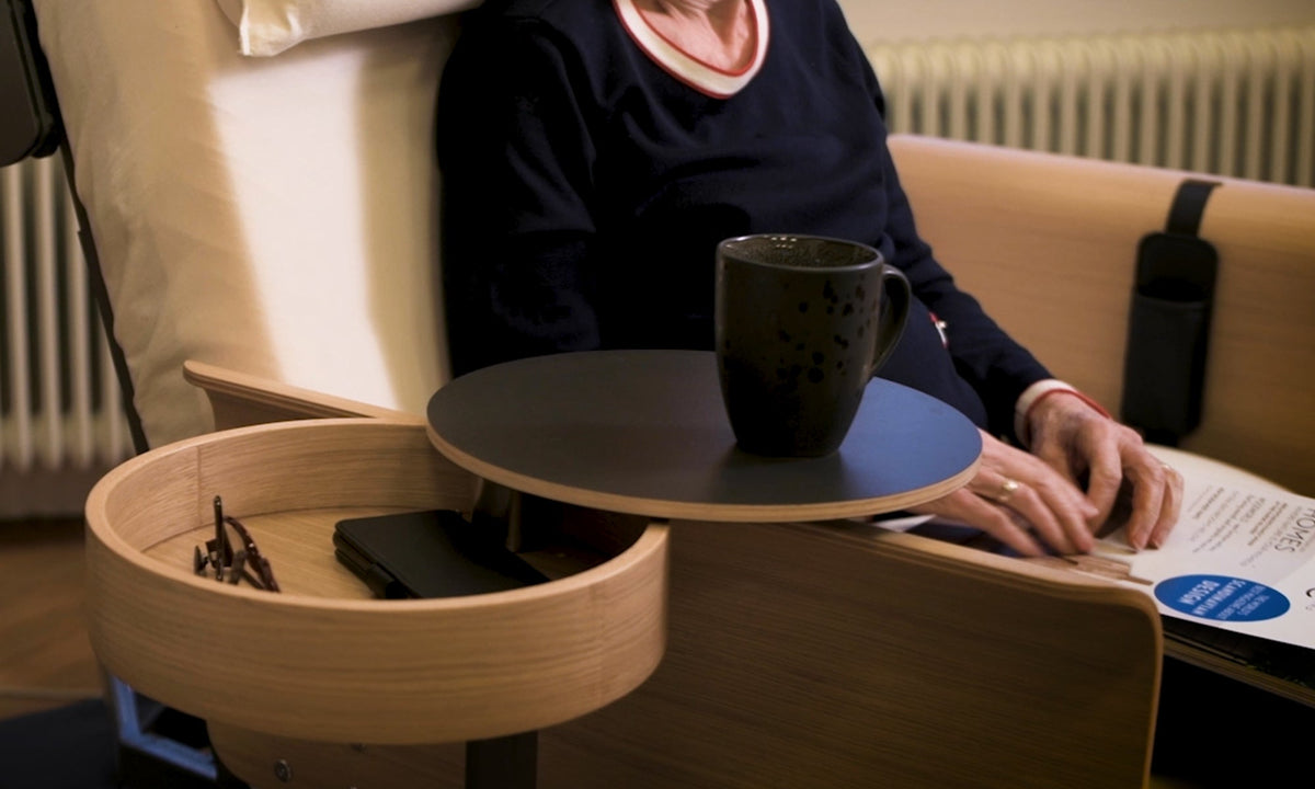 RotoBed Bedside Table - Dedicated Rotating Chair Bed Mobile Storage Table - Detail View 4