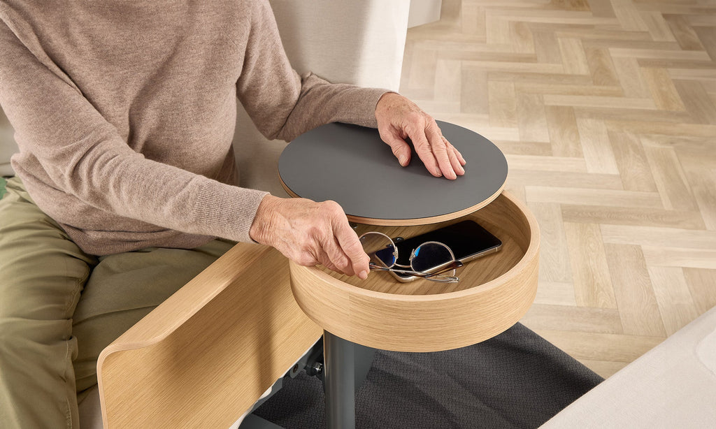 RotoBed Bedside Table - Dedicated Rotating Chair Bed Mobile Storage Table - Detail View 2