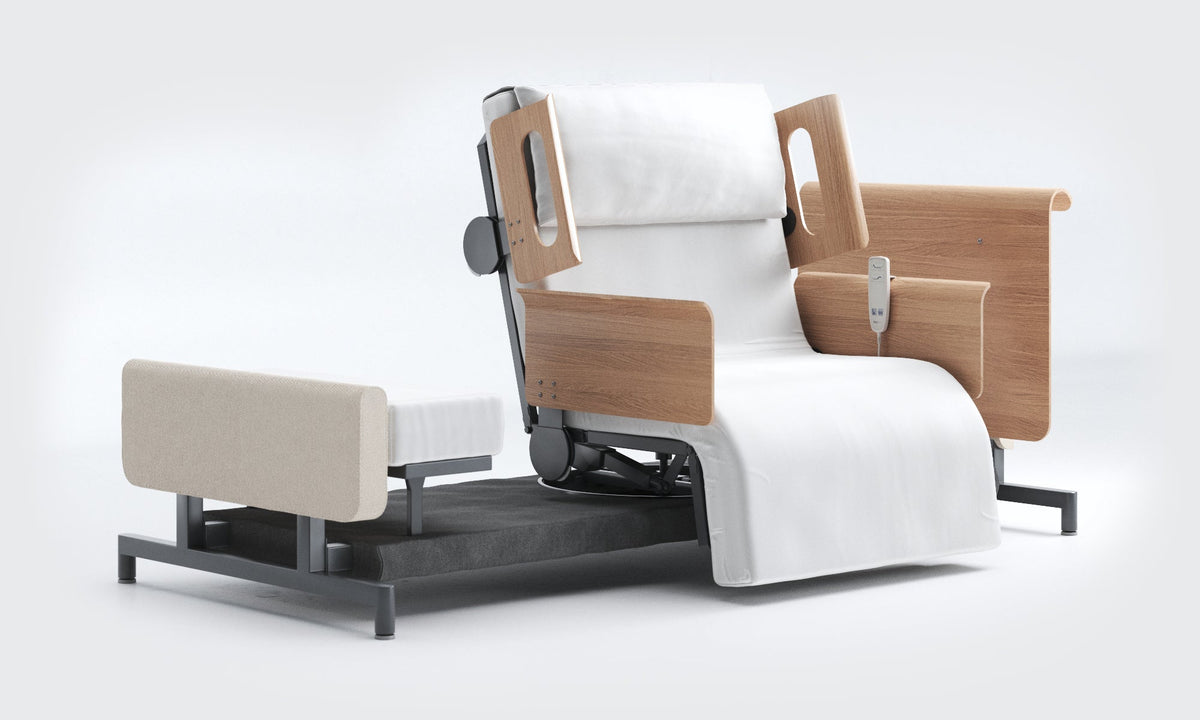 RotoBed Home Electric Rotating Chair Bed - Motorized Stand-Assist Swivel Care Bed - Detail View 9