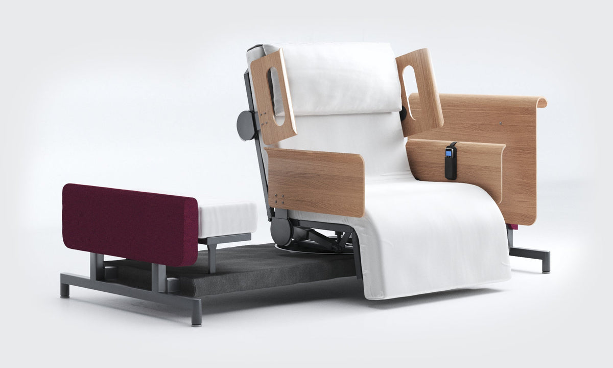 RotoBed Home Electric Rotating Chair Bed - Motorized Stand-Assist Swivel Care Bed - Detail View 22