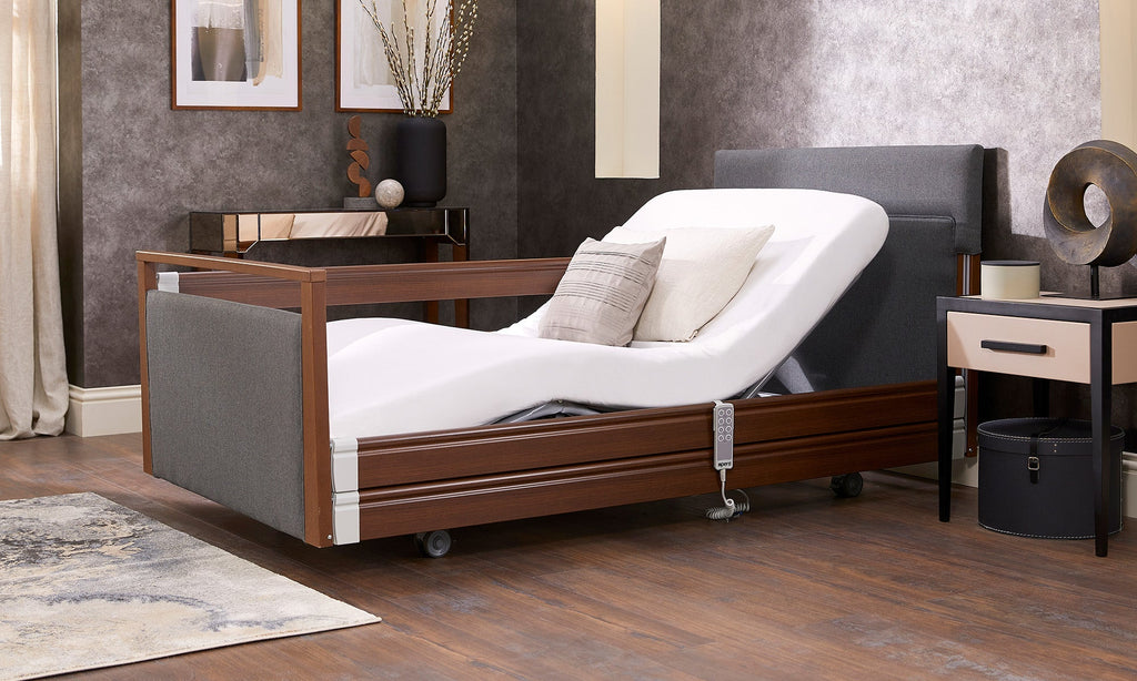 Opera Beds Signature Upholstered Electric Profiling Bed - Luxury Medical Care Bed - Detail View 3