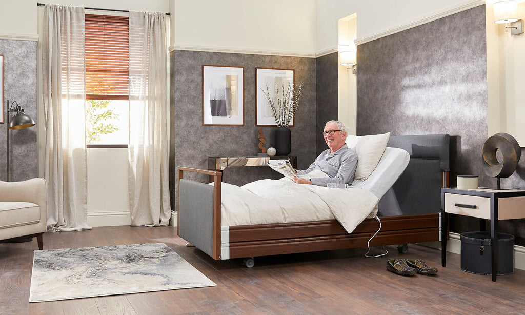 Opera Beds Signature Upholstered Electric Profiling Bed - Luxury Medical Care Bed - Detail View 4