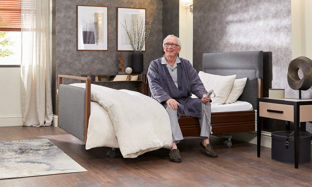 Opera Beds Signature Upholstered Electric Profiling Bed - Luxury Medical Care Bed - Detail View 6