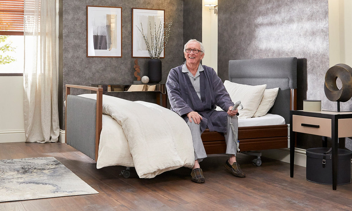 Opera Beds Signature Upholstered Electric Profiling Bed - Luxury Medical Care Bed - Detail View 6