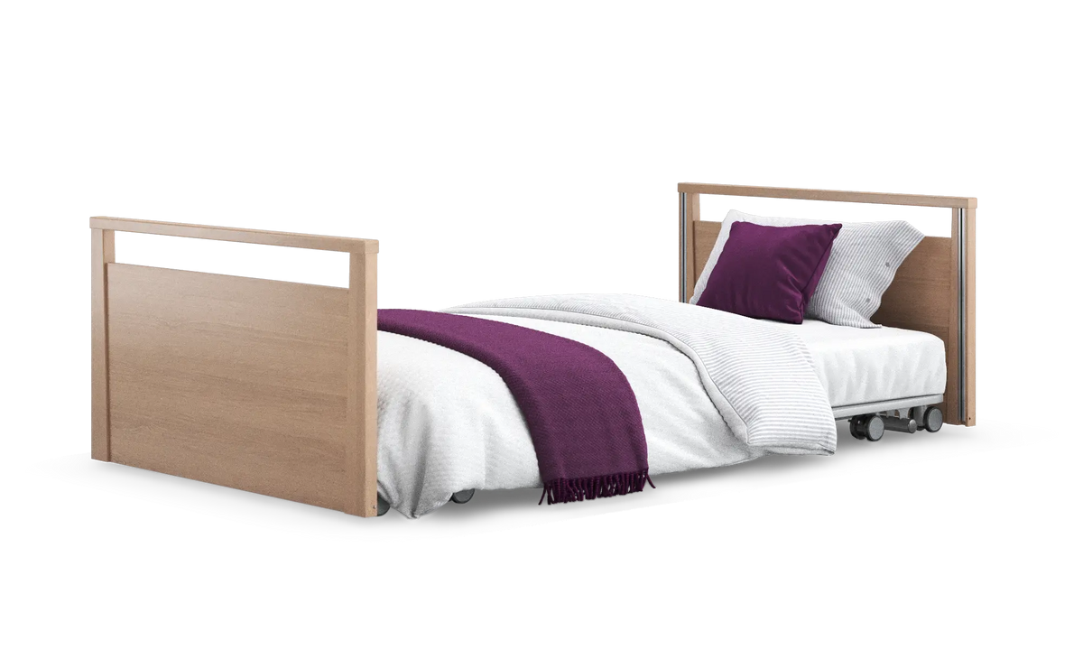Opera Beds Solo SafeSide Electric Profiling Floor Bed - Ultra-Low Nursing Care Bed - Detail View 2