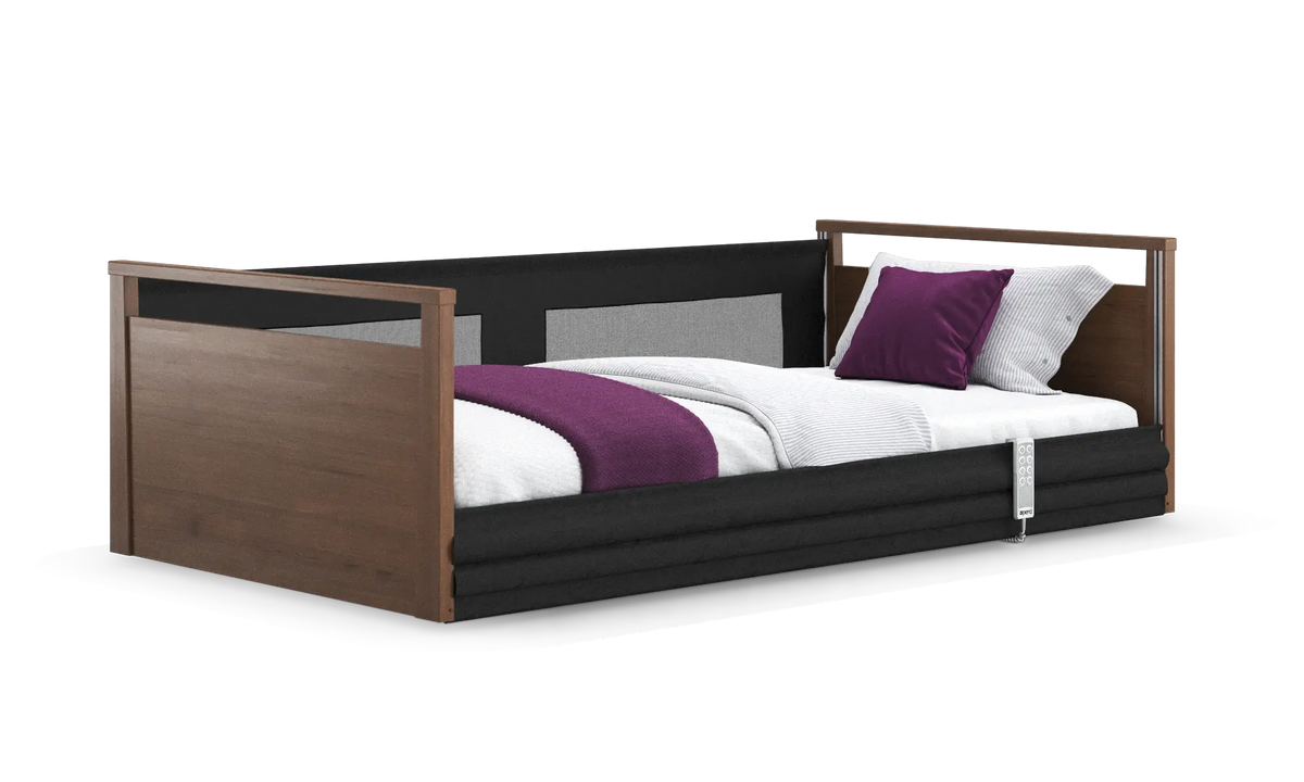 Opera Beds Solo SafeSide Electric Profiling Floor Bed - Ultra-Low Nursing Care Bed - Detail View 36
