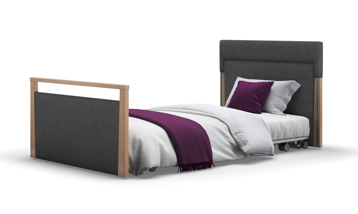 Opera Beds Solo SafeSide Upholstered Profiling Floor Bed - Ultra-Low Care Bed - Detail View 100