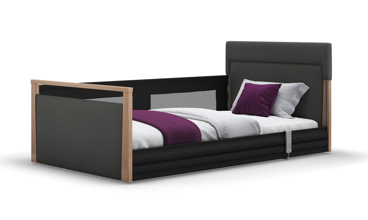 Opera Beds Solo SafeSide Upholstered Profiling Floor Bed - Ultra-Low Care Bed - Detail View 107