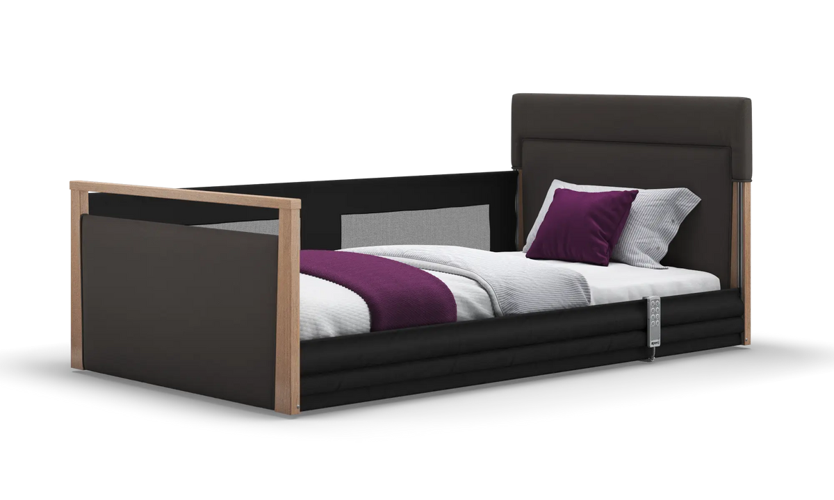 Opera Beds Solo SafeSide Upholstered Profiling Floor Bed - Ultra-Low Care Bed - Detail View 108