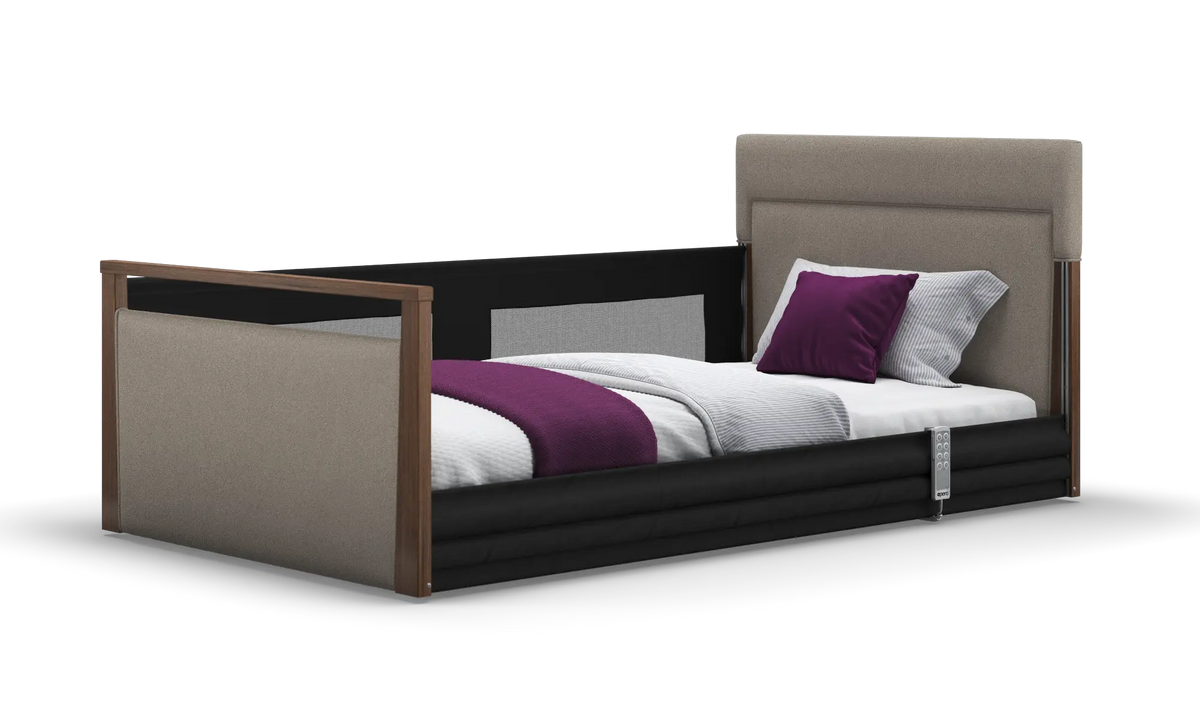 Opera Beds Solo SafeSide Upholstered Profiling Floor Bed - Ultra-Low Care Bed - Detail View 115