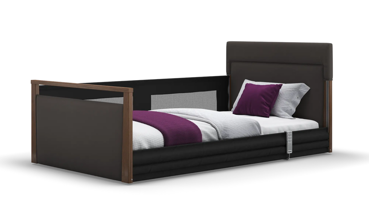 Opera Beds Solo SafeSide Upholstered Profiling Floor Bed - Ultra-Low Care Bed - Detail View 119