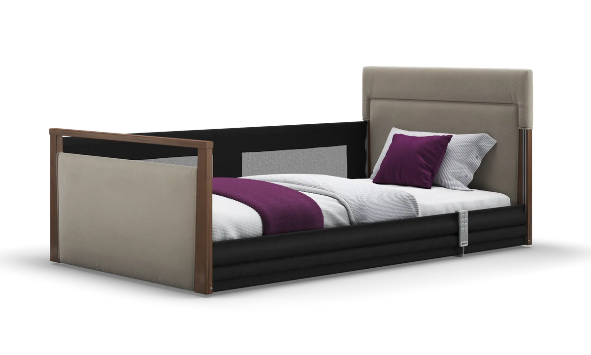Opera Beds Solo SafeSide Upholstered Profiling Floor Bed - Ultra-Low Care Bed - Detail View 118