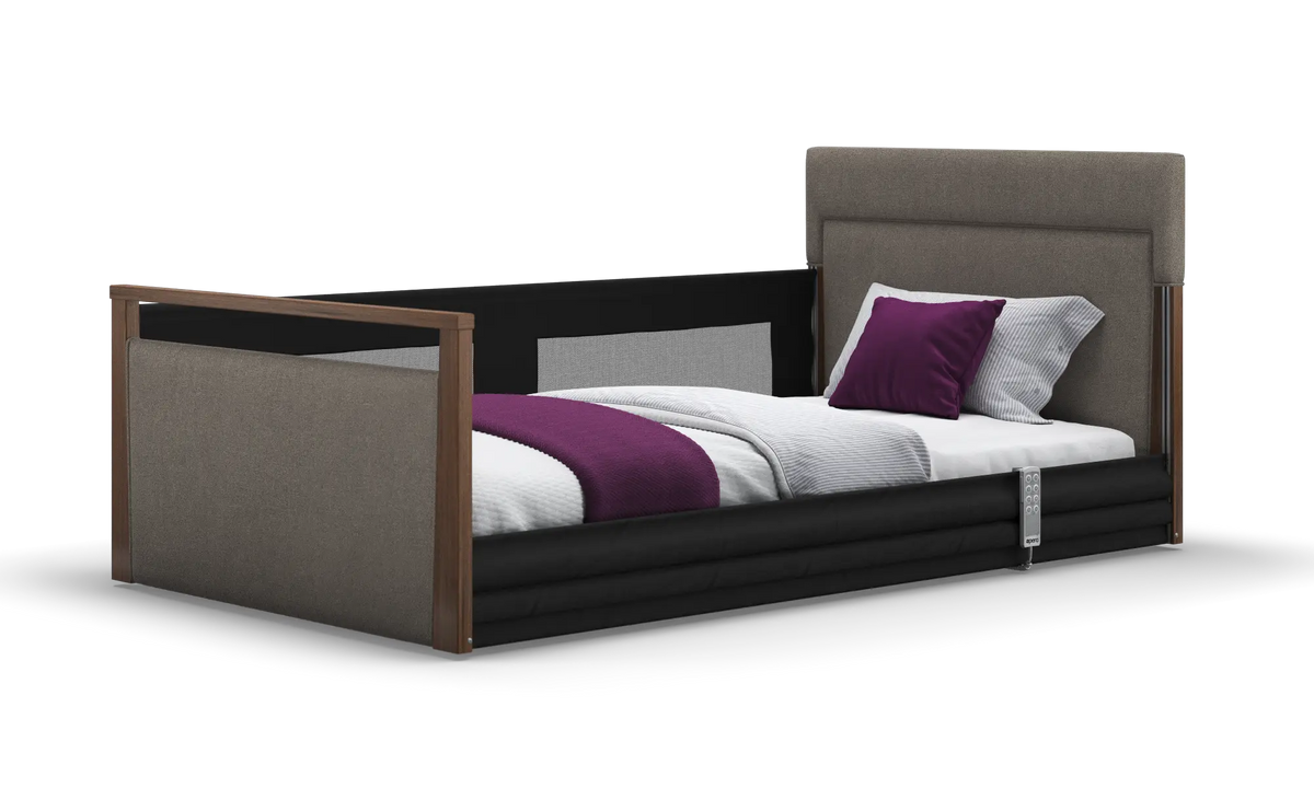 Opera Beds Solo SafeSide Upholstered Profiling Floor Bed - Ultra-Low Care Bed - Detail View 116