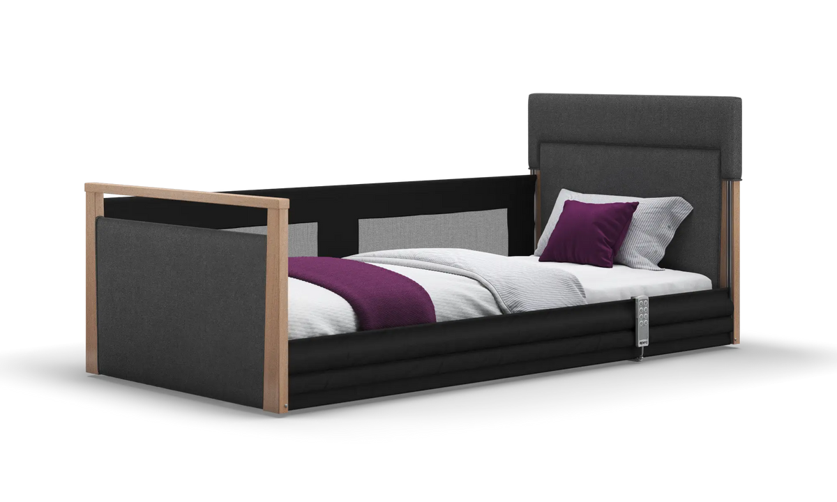 Opera Beds Solo SafeSide Upholstered Profiling Floor Bed - Ultra-Low Care Bed - Detail View 85