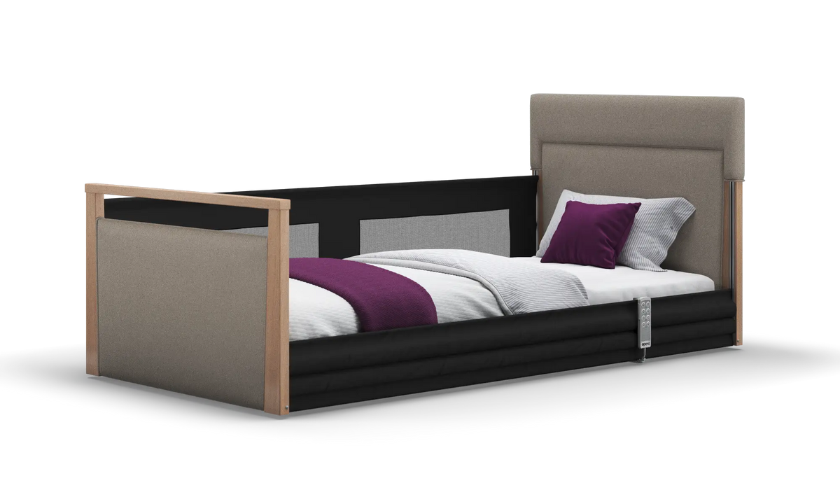Opera Beds Solo SafeSide Upholstered Profiling Floor Bed - Ultra-Low Care Bed - Detail View 83