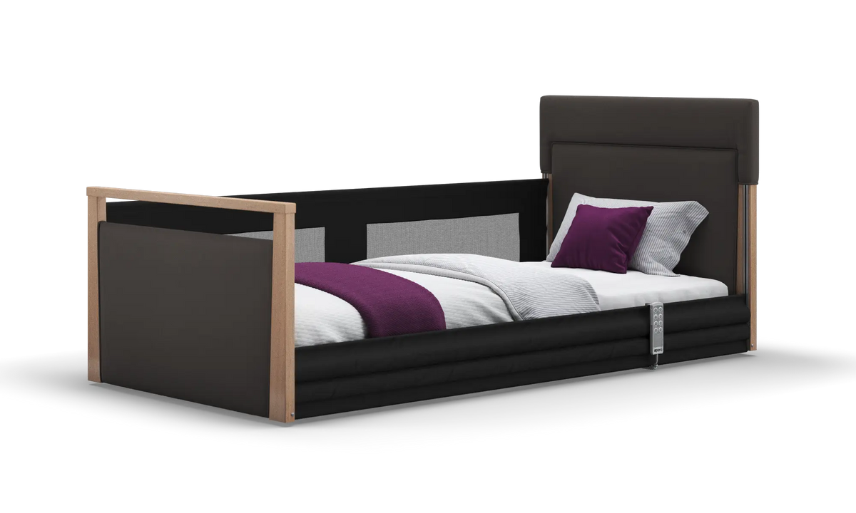 Opera Beds Solo SafeSide Upholstered Profiling Floor Bed - Ultra-Low Care Bed - Detail View 87