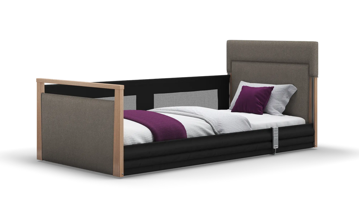 Opera Beds Solo SafeSide Upholstered Profiling Floor Bed - Ultra-Low Care Bed - Detail View 84