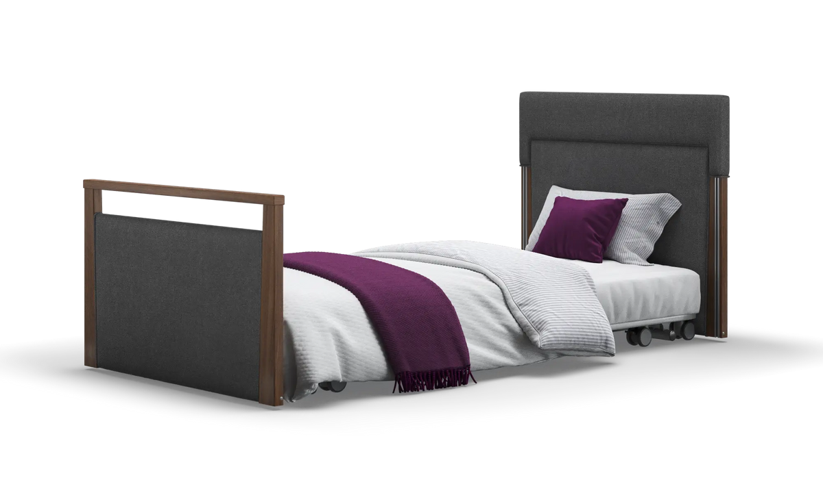 Opera Beds Solo SafeSide Upholstered Profiling Floor Bed - Ultra-Low Care Bed - Detail View 90