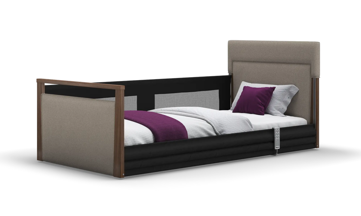 Opera Beds Solo SafeSide Upholstered Profiling Floor Bed - Ultra-Low Care Bed - Detail View 93