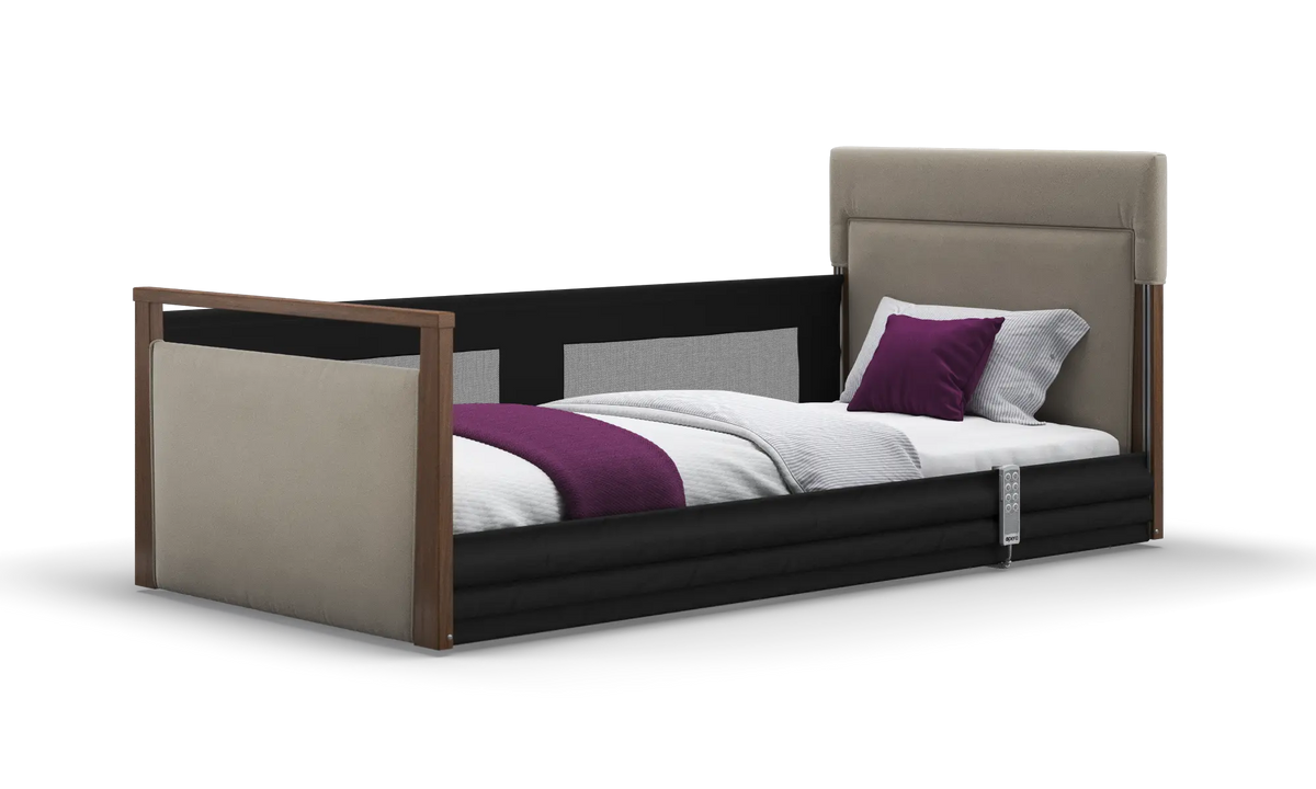 Opera Beds Solo SafeSide Upholstered Profiling Floor Bed - Ultra-Low Care Bed - Detail View 95