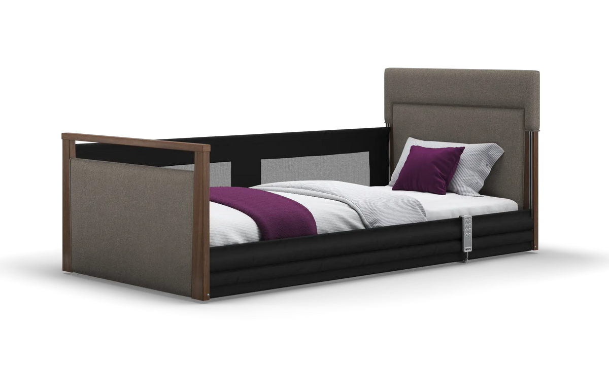 Opera Beds Solo SafeSide Upholstered Profiling Floor Bed - Ultra-Low Care Bed - Detail View 94