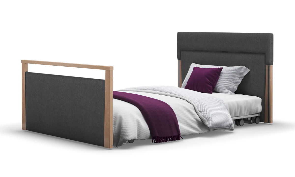 Opera Beds Solo SafeSide Upholstered Profiling Floor Bed - Ultra-Low Care Bed - Detail View 122