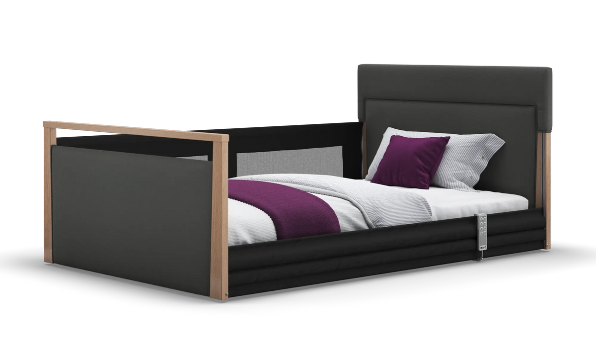 Opera Beds Solo SafeSide Upholstered Profiling Floor Bed - Ultra-Low Care Bed - Detail View 130
