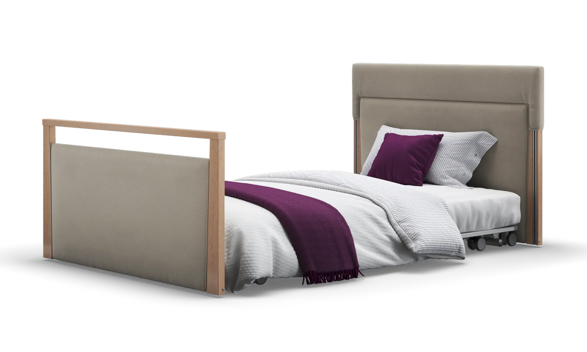 Opera Beds Solo SafeSide Upholstered Profiling Floor Bed - Ultra-Low Care Bed - Detail View 123