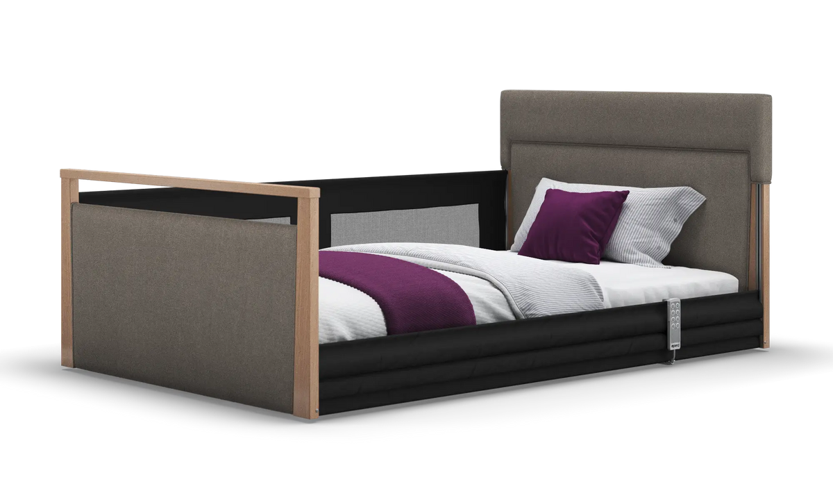 Opera Beds Solo SafeSide Upholstered Profiling Floor Bed - Ultra-Low Care Bed - Detail View 127