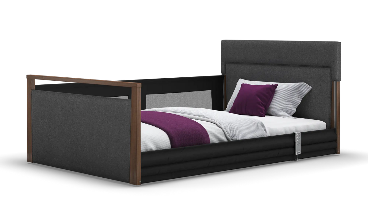 Opera Beds Solo SafeSide Upholstered Profiling Floor Bed - Ultra-Low Care Bed - Detail View 139