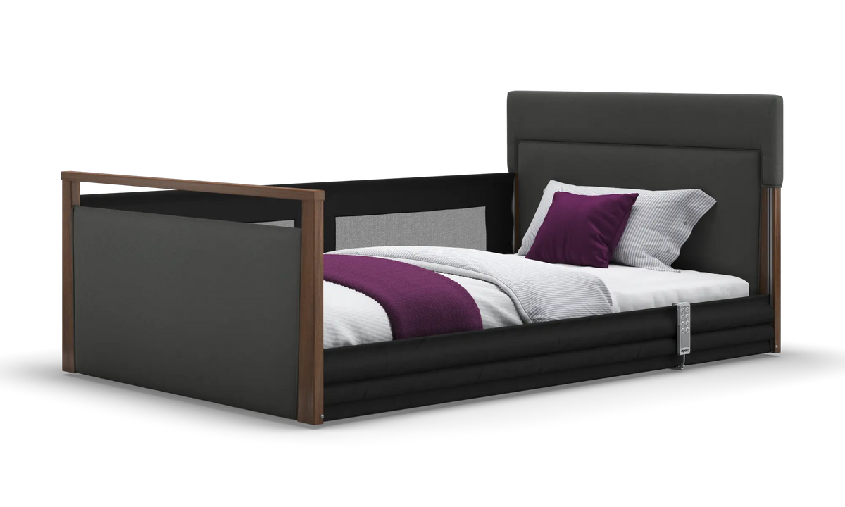 Opera Beds Solo SafeSide Upholstered Profiling Floor Bed - Ultra-Low Care Bed - Detail View 141