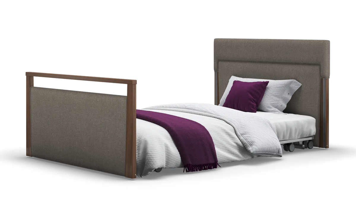 Opera Beds Solo SafeSide Upholstered Profiling Floor Bed - Ultra-Low Care Bed - Detail View 133