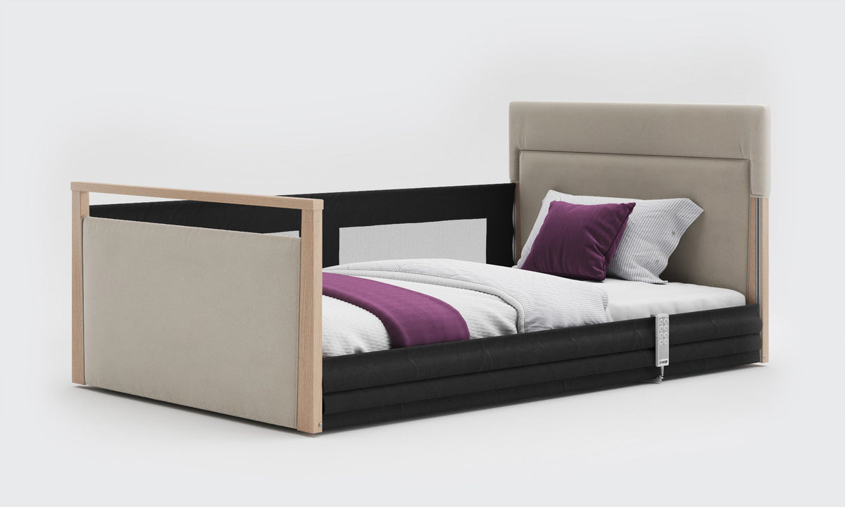 Opera Beds Solo SafeSide Upholstered Profiling Floor Bed - Ultra-Low Care Bed - Detail View 53