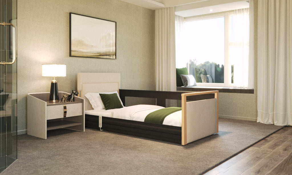Opera Beds Solo SafeSide Upholstered Profiling Floor Bed - Ultra-Low Care Bed - Detail View 3