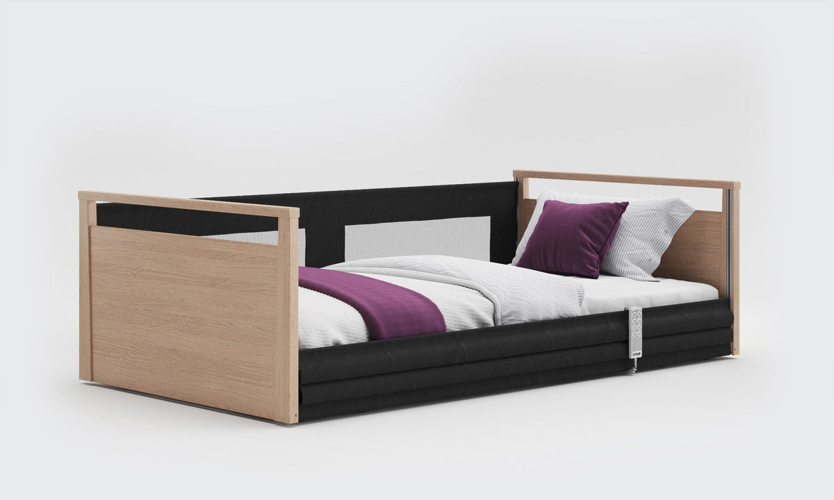 Opera Beds Solo SafeSide Electric Profiling Floor Bed - Ultra-Low Nursing Care Bed - Detail View 8