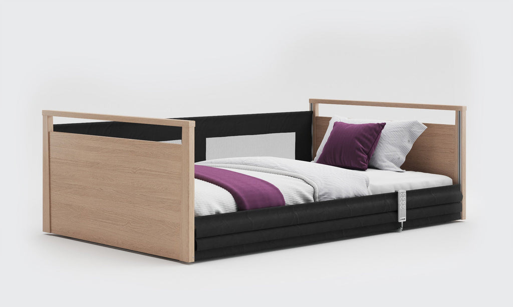 Opera Beds Solo SafeSide Electric Profiling Floor Bed - Ultra-Low Nursing Care Bed - Detail View 12