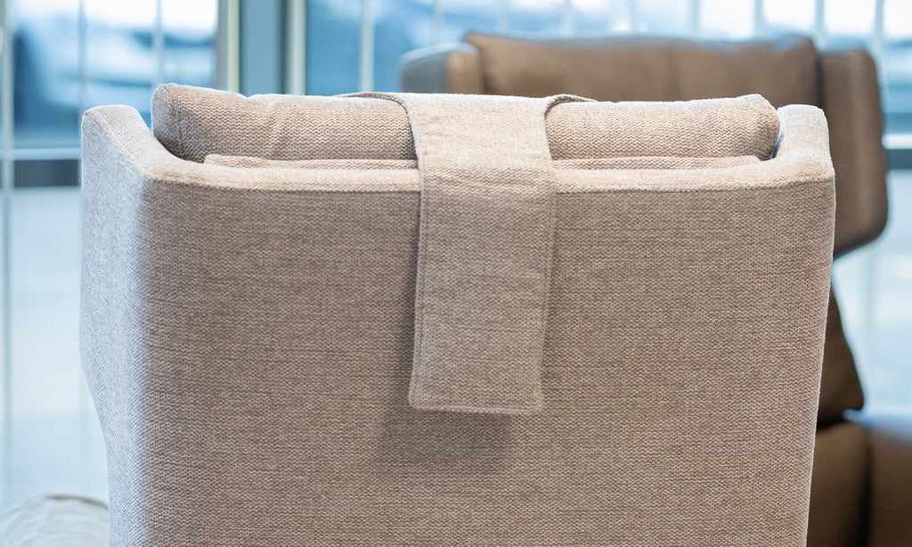 Opera Beds Riser Recliner Headrest Cover - Antimicrobial Protective Cushion Cap - Detail View 3